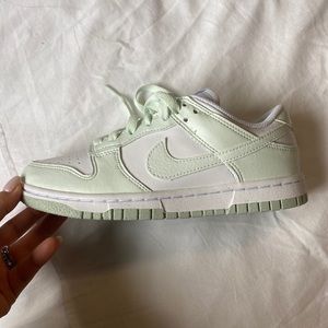 Brand new women Nike low next nature white mint dunks, size 6.